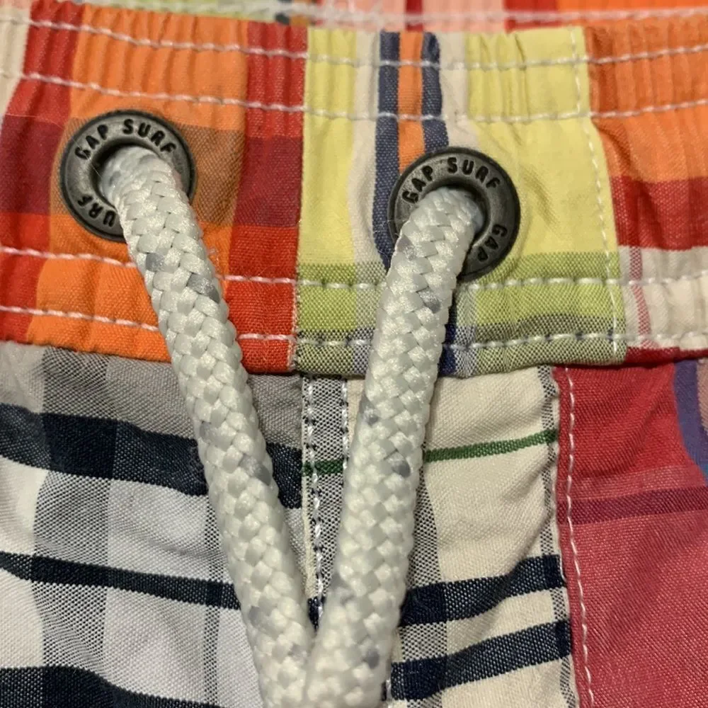 🟢3 for $20—-GAP Kids Patchwork Swim Shorts board shorts Elastic drawstring Waist